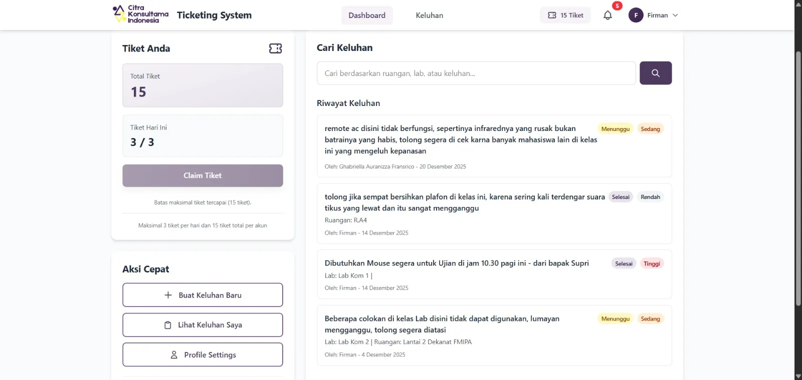 CAST: Pengaduan dan layanan akademik real-time untuk kampus.